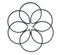 SAWILI Jeu de Segments de Piston 38mm X 1.5mm, for Husqvarna 36 136 137 141 142 235P 235R 232L 240RJ 240RBD, tronçonneuse, débroussailleuse, 6 pièces par Lot Segments de Piston de Cylindre de Moteur