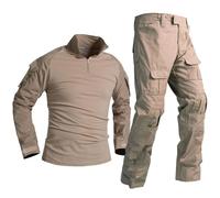 Sawmew Ensemble Camouflage Airsoft Homme, Chemise de Combat Paintball, Pantalon Tactique à Manches Longues avec Fermeture Éclair 1/4, Tenue Militaire de Chasse Camouflage pour l'Extérieur