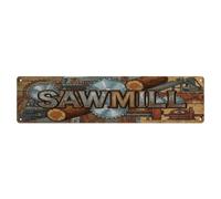 Sawmill Blade Cut Log Heritage Plaque en métal