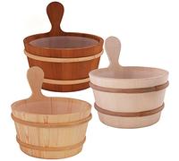 SAWO Sauna Seau en bois avec insert en plastique; Pin, Aspen ou Cèdre; 3L ou 4L