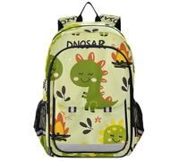 sawoinoa Bébé Dinos Vert Dinosaure Sac à Dos Enfant Garçons Filles Cartable Réfléchissante Femme Homme Sac école Ordinateur Portable de Voyage