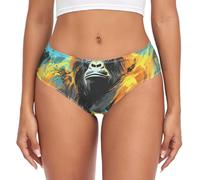 sawoinoa Roi Animal Gorille Singe Culotte Femme Doux Slip Sexy sous-Vêtements Hipster Elasticité Bikini Culottes Stretch Panties