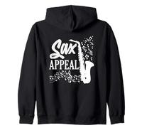 Sax Appeal Saxophone Saxophoniste Notes de Musique Sweat à Capuche