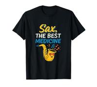 Sax Best Medicine Saxophone Jazz Humour Graphique T-Shirt