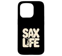 Sax Life Cool Saxophone Jazz Musician Vibes Coque pour iPhone 15 Pro
