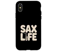 Sax Life Cool Saxophone Jazz Musician Vibes Coque pour iPhone X/XS