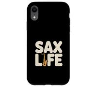 Sax Life Cool Saxophone Jazz Musician Vibes Coque pour iPhone XR