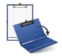 SAX Porte-bloc pliable Myrtille A4 vers A5 - Format portrait et paysage - Idéal pour les voyages et les affaires - Peut contenir 30 feuilles - Avec bande de fermeture élastique et boucle pour stylo -