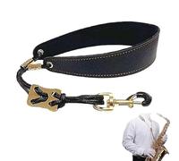 Sax Sangle de Cou, Harnais Saxophone,Sangle de Saxophone, Ceinture de Sax, Crochet Métal Sangle saxophone rembourrée Sangle confortable, Bande de Saxophone Souple Adaptée au Saxophone Alto/Alto
