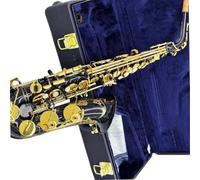 Sax Saxophone Alto Mi Bémol | Saxophone Alto mi bémol noir nickel or vec étui(Leather bag)