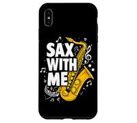 Sax with me Saxophone Brass Band Jazz Saxophoniste Saxophone Coque pour iPhone XS Max