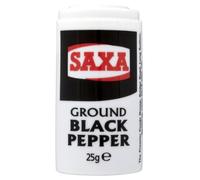 Saxa de poivre noir moulu 12 x 25g