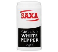 Saxa Poivre Blanc Moulu (25g) - Paquet de 2