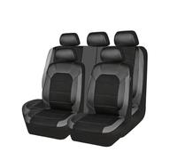 SAXCXCS 9Pcs Voiture Cuir Ensembles Housses siège, pour Dacia Sandero Stepway 3.Gen 2.Gen 2012-2016 2017-2021 2022 2023 2024 2025 ImperméAble Nonslip Confortable Respirant Cuir De Housses,C/Grey