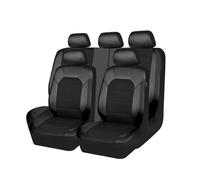 SAXCXCS 9Pcs Voiture Cuir Ensembles Housses siège, pour Peugeot 406 1995-2005 ImperméAble Nonslip Confortable Respirant Cuir De Housses,A/Black