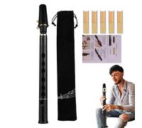 Saxo de poche : outil d'entraînement compact avec barres et transport d'instruments de musique, groupes et orchestre pour musiciens, saxophone de voyage | Clé clé pour 8 trous