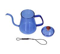 SAXOJONON Bouilloire à bec Long, grande capacité, résistante à la chaleur, facile à nettoyer, cafetière à longue bouche (Bleue)
