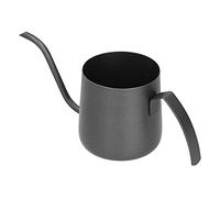SAXOJONON Bouilloire à col de cygne en PTFE en acier inoxydable 304, avec échelle intérieure, verser sur la cafetière pour la maison (250 ml de noir)
