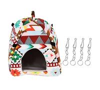 SAXOJONON Lit de grotte suspendu, petit lit de Cage caché chaud suspendu pour animal de compagnie Hamster cochon d'inde oiseau