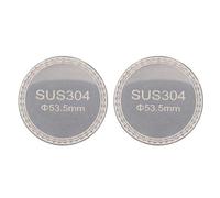 SAXOJONON Lot de 2 filtres à palet réutilisables, épaisseur 1,2 mm, en acier inoxydable 304, double couche, pour porte-filtre. (53,5 mm)