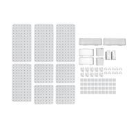 SAXOJONON Organisateur Mural en Panneau perforé, pour Support de Rangement d'outils, matériau ABS, Installation sans perçage, Conception Peu encombrante pour Cuisine, Garage, (Ensemble 12)