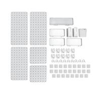 SAXOJONON Organisateur Mural en Panneau perforé, pour Support de Rangement d'outils, matériau ABS, Installation sans perçage, Conception Peu encombrante pour Cuisine, Garage, (Ensemble 9)