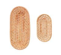 SAXOJONON Panier à pain, pour rangement de cuisine, 2pcs Paniers de rotin faits à la main, pour les biscuits aux bonbons de pain, pour les fruits de la folie, l'organisateur