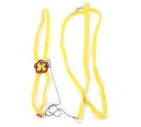 Saxojonon pour Le Perroquet pour Animaux de Compagnie, Harnais Doux réglable en Fibre, entraînement et Jeu en Plein air, Ajustement sécurisé, Conception Confortable, matériau (Jaune)
