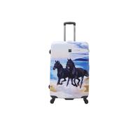 Saxoline Black Horse 77 cm Grande Valise de voyage 8 Roues Imprimé