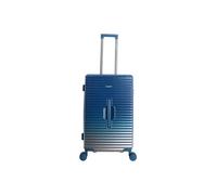 Saxoline Blue Elite Trunk 65 cm Moyenne Valise de voyage 8 Roues Bleu