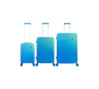 SAXOLINE Twist Set de Valise/Bagage/Trolley 54/67/76 cm (S/M/L) 8 Roues Bleu