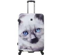 Saxoline White Cat Valise de voyage 78 cm Grande 8 Roues Imprimé G