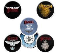 Saxon - Badges "Wheels Of Steel" 5er-Pack - Plastique, Métal RO3461 (Taille unique) (Coloré)