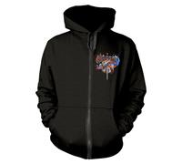 Saxon Sweat-Shirt À Capuche Crusader Band Logo British Metal Nouveau Officiel G