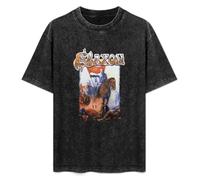Saxon Crusader Men's T-Shirt Unisex Black Cotton Print Tee Shirts XXL