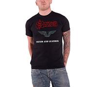 Saxon Denim & Leather officiel Homme nouveau Noir T Shirt