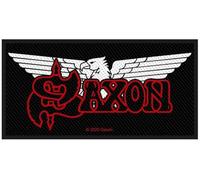 Saxon Logo & Eagle Unisexe Patch noir/rouge/blanc 100% Polyester
