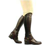 Saxon - Mini chaps d'équitation EQUILEATHER - Enfant (L) (Marron) - UTWB794 Marron G