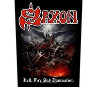 Saxon - Patch "Hell Fire And Damnation" RO12521 (Taille unique) (Noir/Rouge/Blanc)