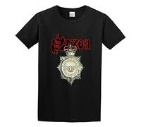 Saxon Strong Arm of The Law Remastered Men Adult Short Sleeve Black XL