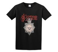 Saxon Strong Arm of The Law Remastered Men Black T-Shirt Print Unisex Cotton Tee Shirt XL