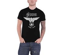 Saxon T Shirt Est 1979 Eagle Band Logo Nouveau Officiel Homme Noir Size L