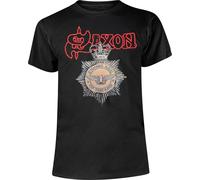 Saxon - T-shirt "Strong Arm Of The Law" pour homme/femme unie PH998 (M) (Noir)