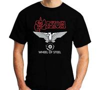 Saxon Wheels of SShirtl Graphic Printed T-Shirt for Fashion Shirt Mens XL