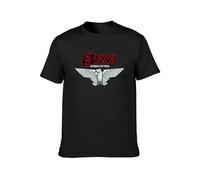 Saxon Wheels of Steel Mens T-Shirt Casual Cotton Unisex Tees Tops T-Shirt Black L