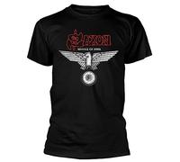 Saxon 'Wheels of Steel' (Noir) T-Shirt (as4, Alpha, m, Regular, Regular)