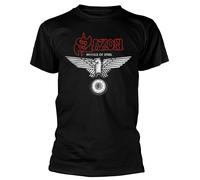 Saxon 'Wheels Of Steel' (Noir) T-Shirt - NOUVEAU ET OFFICIEL