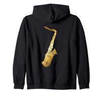 Saxophon Ténor (Jaune Ancien) Saxophoniste Sweat à Capuche