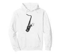 Saxophon Ténor (Noir Ancien) Saxophoniste Sweat à Capuche