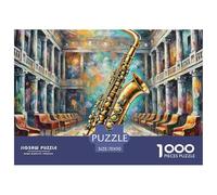 Saxophone 1000 Piece Jigsaw Puzzle for Adults Challenging Game Stress Relief Puzzle Exercise The Memory of The Brain for The Whole for Women, Gifts for Men 70x50cm/1000pcs
